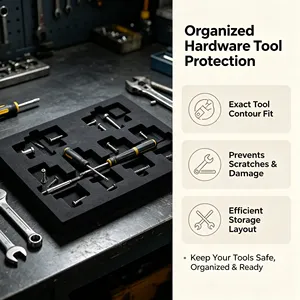 Plateau en mousse découpé sur mesure par CNC, insert antichoc en EVA haute densité pour outils de précision - Product Image 4