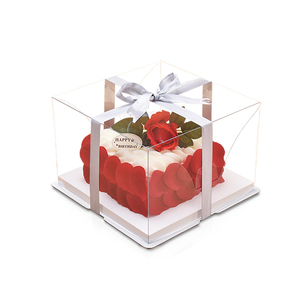 Custom Luxury Wedding <strong>Transparent</strong> <strong>Cake</strong> <strong>Box</strong> 10 Inch Handmade Birthday <strong>Cake</strong> <strong>Box</strong> - Product Image 6