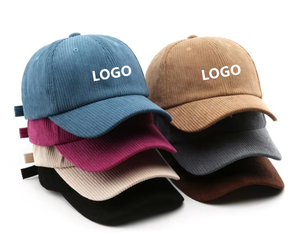 Oem Custom Letters Embroidered Solid Color Adjustable Corduroy Baseball Cap Curved Brim Gorras 3D Raised Embroidery Logo <b>Dad</b> <b>Hat</b> - Product Image 1