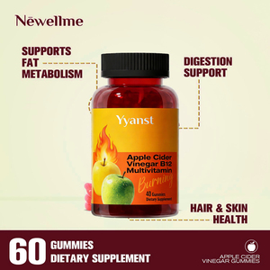Gummies de vinaigre de cidre de pomme de haute qualité, sans gluten, stimulant l'énergie, soutien digestif, perte de poids, avec vitamine B12 - Product Image 3