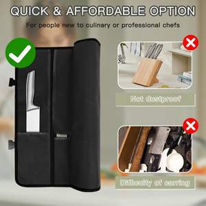 Échantillon gratuit Sac de rangement culinaire pour cuisine en toile cirée Sac de transport pour couteaux Sac de chasse portable Sac à roulettes pour chef - Product Image 5