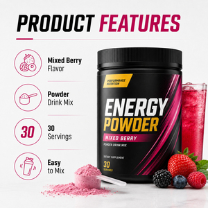 Poudre énergisante pour adultes, améliore les performances sportives, développe les muscles, fournit une énergie durable, créatine - Product Image 4