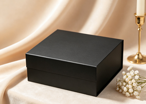 Two-piece Eco-Friendly <b>Recyclable</b> Matte Black Rigid Gift <b>Box</b> Magnetic Closure Made Thick Grey Board Specialty Paper sharp - Product Image 6