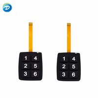 Clavier dôme en caoutchouc durable personnalisé Deson Interrupteur à membrane bouton en silicone avec fenêtre transparente PCB