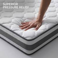 Federkernmatratze King Size 12 Zoll für Villa Memory Foam Matratzenauflage Hybrid Naturlatex Vakuum Vollgröße für Schlafzimmer