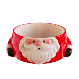 Mangkuk Keramik Bentuk Santa Natal OEM untuk Anjing, Mangkuk Makan Hewan Peliharaan untuk Promosi Musiman Grosir - Product Image 2