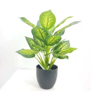 Wholesale High Quality decorative plastic bonsai Artificial Potted Plants Rohdea Japonica