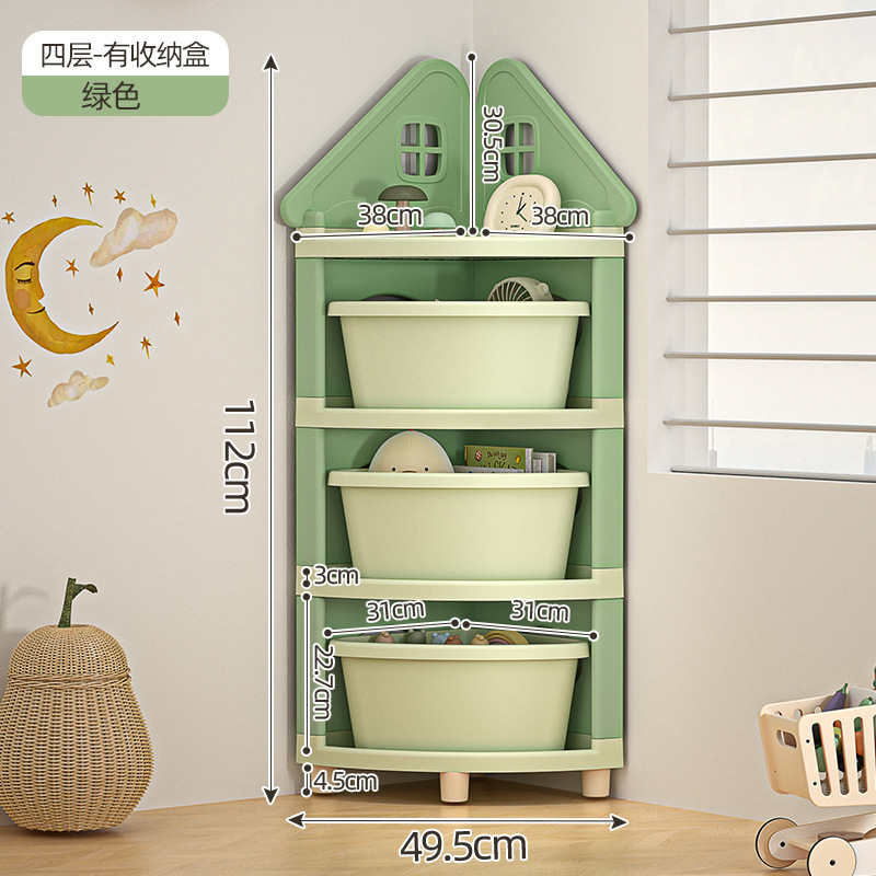 [Cartoon Green] Four-tier - with storage box