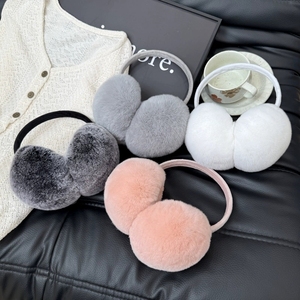 Femmes personnalisé mignon doux en peluche coupe-vent <span class=keywords><strong>cache</strong></span>-oreilles épaissir chaud hiver 100% <span class=keywords><strong>fourrure</strong></span> naturelle <span class=keywords><strong>cache</strong></span>-oreilles <span class=keywords><strong>fourrure</strong></span> <span class=keywords><strong>fourrure</strong></span> <span class=keywords><strong>oreille</strong></span> couvre - Product Image 3