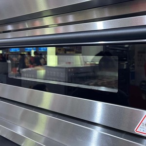 فرن بيتزا تجاري صناعي مدمج بمؤقت ، بسكويت ، مكسرات ، كيك ، خبز ، مخابز بالغاز مع البخار - Product Image 5