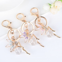 Porte-clés féerique tendance, mignon, avec strass, pour sac à main, pendentif de sac pour femme