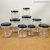Bocal de conservation alimentaire en verre hermétique personnalisé en verre de haute qualité pour miel, épices, noix, beurre de cacahuète, cornichons, confiture, gelée, sucre, snacks et aliments pour animaux de compagnie, avec couvercle