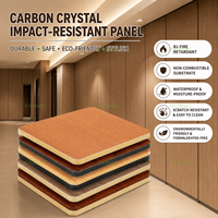 Panneau mural moderne en fibre de charbon de bambou PVC co-extrudé, à couche diamantée, imperméable, ignifuge et antistatique pour villa, hôpital, salle de sport