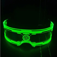 Vente flash Lunettes LED lumineuses Visor électronique Lunettes lumineuses Technologie créative Lunettes LED de fête Futur 7 couleurs
