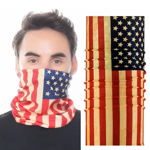 America Flag Fashion Neck Tube Bandana mit Logo Custom Tube Bandana Kopf bedeckung