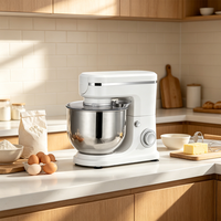Batteur Planétaire Électrique Haute Performance 1500W en Acier Inoxydable avec Tête Inclinable, Mixeur et Hachoir à Viande Combinés pour la Pâtisserie à Domicile