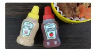 Bouteille à presser de sauce Ketchup, 25ml, de moutarde au miel, avec bec rond, Transparent, nourriture sûre, bouteille PE