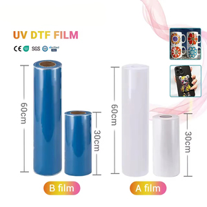 Chất lượng cao dtf AB phim CuộN UV in kỹ thuật số Pet Sticker truyền nhiệt cho máy in UV 62cm 31cm CuộN UV dtf AB phim - Product Image 2