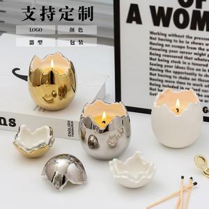 Gobelets à bougies en céramique personnalisés, vides, pour bougies parfumées, pour cadeau, décoration, usage domestique - Product Image 1