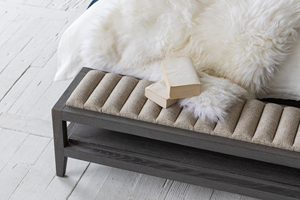 Unici mobili artigianali per camera da letto stile moderno orientale imbottiti grigio fumo set mobili antichi doppio letto di lusso - Product Image 4