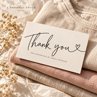 Cartes de remerciement simples et minimalistes pour l'emballage, cartes de remerciement personnalisées avec texte écrit, cartes de remerciement pour les petites entreprises, cartes de remerciement pour les clients