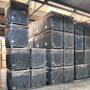 <span class=keywords><strong>Cages</strong></span> galvanisées pliables durables de grillage de stockage en acier en métal empilable fiable - Product Image 5