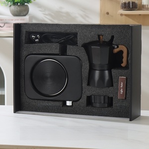Ensemble de cafetières <span class=keywords><strong>Moka</strong></span> octogonales au design classique italien en aluminium, céramique et verre – Produit métallique pour le commerce électronique transfrontalier en gros - Product Image 2