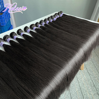 Rambut Vietnam Bone Straight Super Double Drawn Raw Hair bundle, Wig Rambut Asli Manusia Hd Lace Front Lurus 13x4 13x6 Panjang 20 Inci