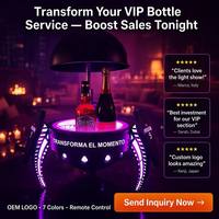Support d'affichage lumineux pour bouteilles LED, présentoir à liqueur lumineux, service VIP pour bouteilles, boîte de nuit, bar, KTV, 7 couleurs, télécommande