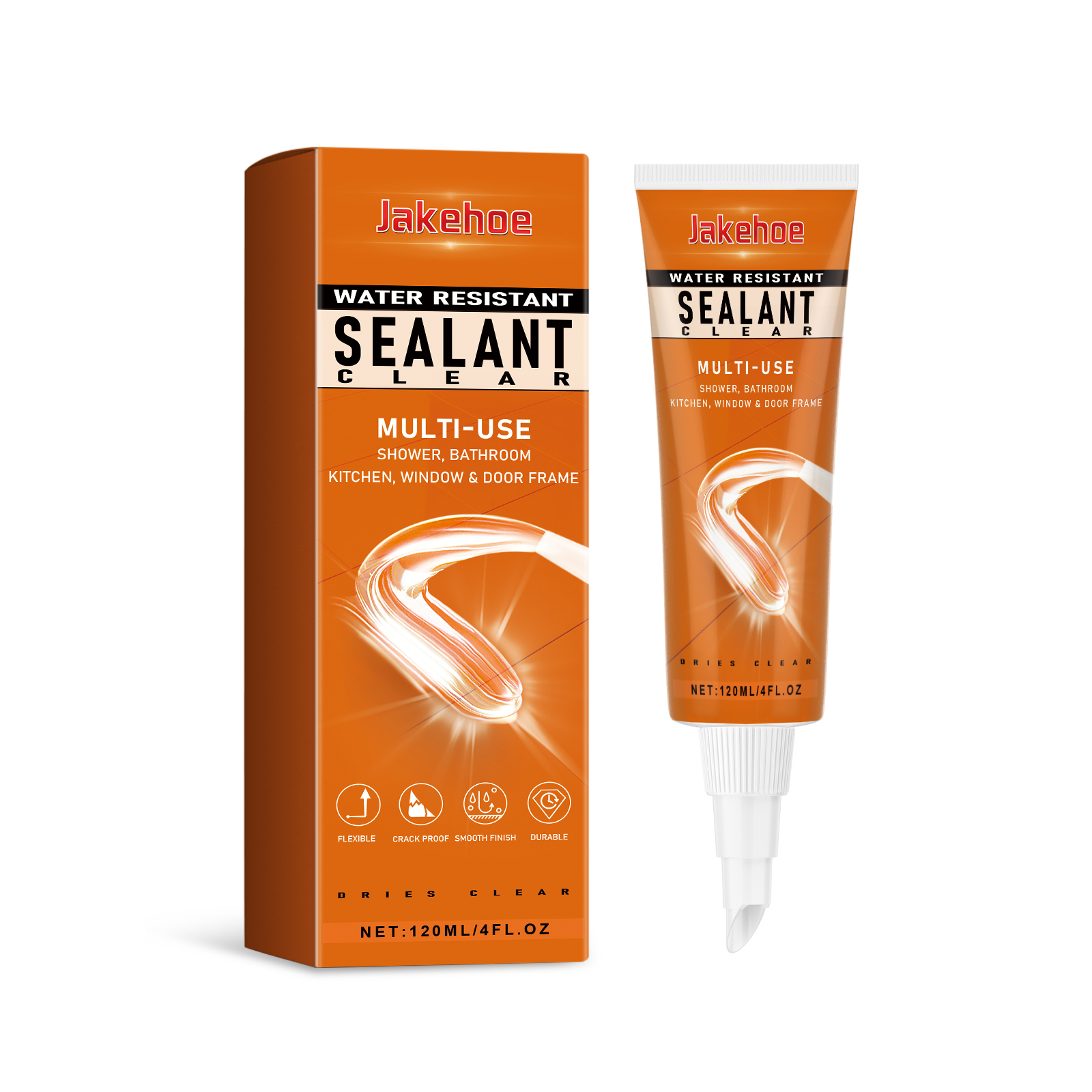 Jakehoe Transparent Mildew-Resistant Sewing Sealant Waterproof Material for Kitchen Bathroom Toilet Doors Windows Sewing Seams