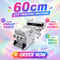 Expédition rapide, 60 cm, facile à utiliser, 2 têtes EPS I3200 avec machine à secouer la poudre, Impresora DTF 60 cm
