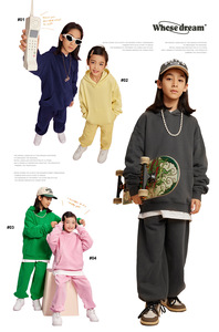 Conjunto de pantalones de chándal y Sudadera con capucha personalizados de otoño Sudadera con capucha de dos piezas para niños Fabricantes de sudaderas con capucha de alta calidad - Product Image 2