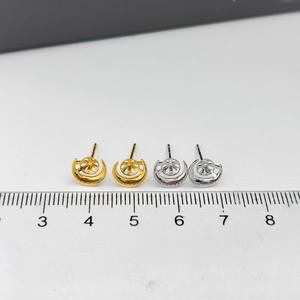 22366 Pendientes de Moda DIY, Plata S925, Cuentas Vacías de Luna de 7-8mm, Perlas, Accesorios para Oreja, Elegante y Estiloso para Mujer - Product Image 4