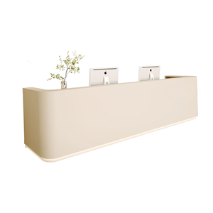 Comptoir d'accueil médical 3 personnes personnalisé bon marché Comptoir <span class=keywords><strong>de</strong></span> réception Salon <span class=keywords><strong>de</strong></span> beauté <span class=keywords><strong>Table</strong></span> <span class=keywords><strong>de</strong></span> réception en or - Product Image 6