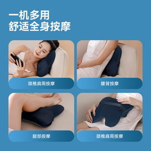 Massage Pillow Neck Shoulder Massager <b>Heated</b> Lumbar <b>Support</b> Rechargeable USB Kneading Massage For Home Use - Product Image 1