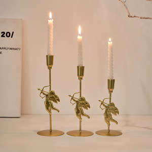 Candelabri in Metallo all'Ingrosso, Decorazione di Alta Gamma per Matrimoni, <span class=keywords><strong>Portacandele</strong></span> Alto Nero e <span class=keywords><strong>Oro</strong></span>, Artigianato per la Casa - Product Image 2