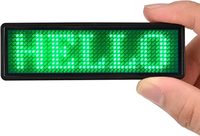 Kabelloses Bluetooth Programmierbares LED-Namensschild USB-Aufladbar Lauftext-Anzeige mit Magnetischer Anstecknadel Individuelles Logo