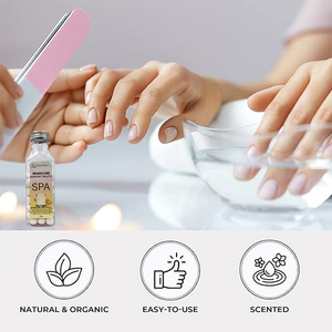 Tablettes de spa pour manucure 8oz - Boules de trempage Lait & Miel, Adoucissant pour cuticules, pour trempage des pieds et des mains, Kit de pédicure de voyage, Fait main, Luxe, 250g - Product Image 5