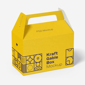 corrugated cardboard kraft paper box with handle shanghai manufacturer