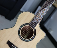Factory OEM Custom 41 Inch JF Solid Spruce solid Mahogany Acoustic Guitar, Solid Spruce Top Shell inlay Folk String Instrument