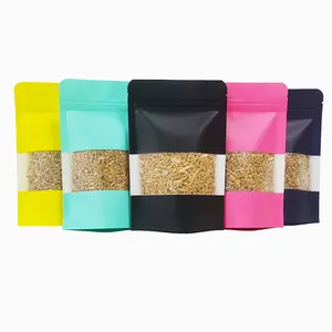 colorful paper bagsstock black paper doypack food package tea tobacco packaging bag ziplock pouch