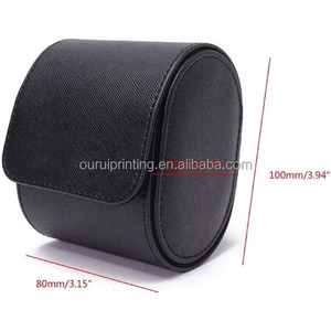 1 to 6 Slots PU Leather Watch <b>Roll</b> Case, Custom Logo Travel Watch Storage <b>Box</b>, Portable Watch Display Organizer for Men, Factory - Product Image 6