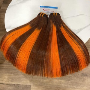 Merveilleux Ombre Couleur Os Droite Haute Qualité Extensions de Cheveux Humains, Os Droit Vietnam Cheveux Bundle - Product Image 5