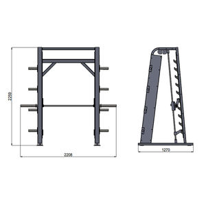 Power rack de fitness para gimnasio comercial Smith tiultifunctional yym/Smith achachine tiultistation - Product Image 5