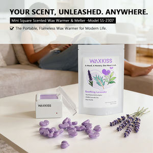 <b>Mini</b> Square Electric Wax Warmer for Home Hair Removal with 20g Wax Beans - Product Image 2