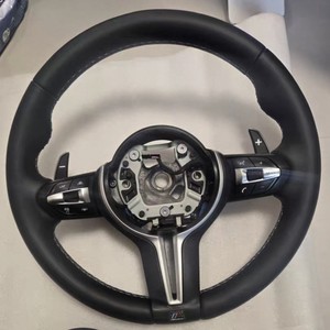 Volant <span class=keywords><strong>de</strong></span> voiture en cuir Nappa pour F30, compatible avec les séries 3 F31/F34, 6 et X5, avec revêtement argenté et palettes <span class=keywords><strong>de</strong></span> changement <span class=keywords><strong>de</strong></span> vitesse intégrées - Product Image 2