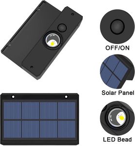 RGB משתנה שמש סיפון מדרגות אור אלחוטי אבטחה סולארית גדר אורות חיצוני 1200 mah Li-סוללת נוף קיר אור שמש - Product Image 3