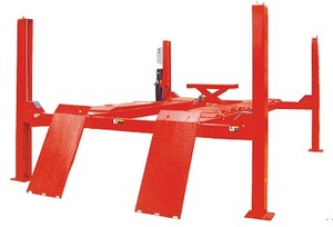 Lève-voiture hydraulique 4 poteaux avec aligneur <span class=keywords><strong>de</strong></span> roues et petit élévateur intégré - Product Image 5
