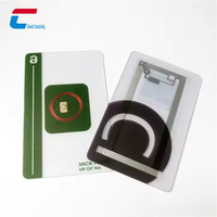Carte NFC transparente : Appairage rapide pour appareils connectés ou authentification de marque, idéale pour badges de conférence technologique ou cartes-clés d'hôtel