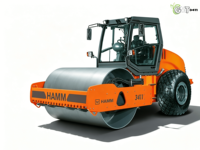 Rouleau vibratoire à tambour unique HAMM 3411 de 14 tonnes, modèle 2023, moteur 110 kW, EPA |   Compacteur de sol avec moteur EURO 5